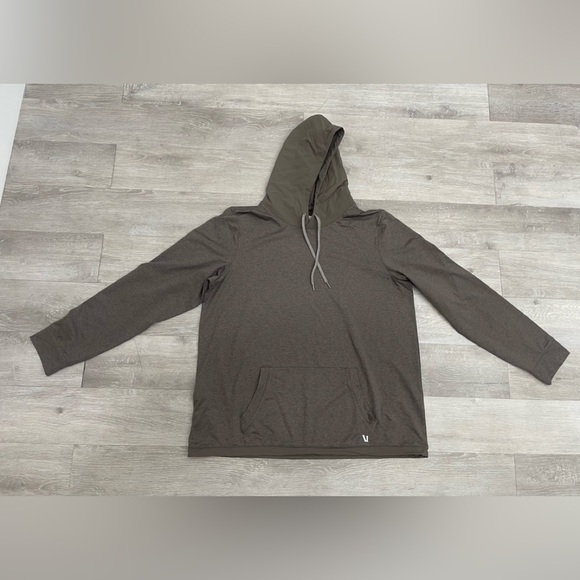 VUORI Gray Pullover Hooded Sweatshirt Sunday Element Hoodie Men Size 2XL